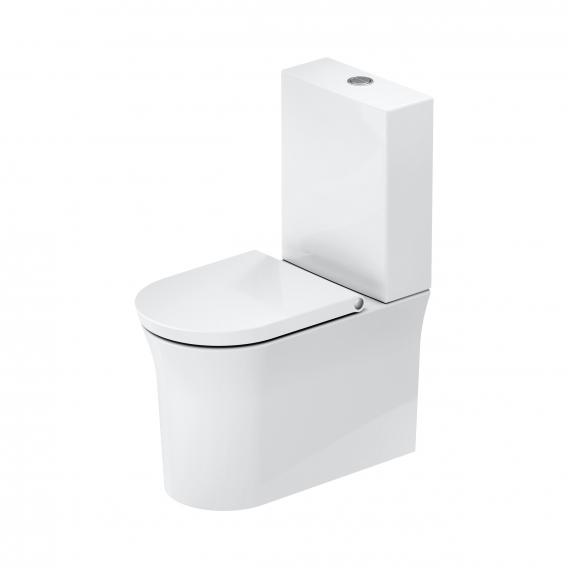 Унитаз напольный Duravit White Tulip 2197092000 650 мм х 370 мм, с вертикальным смывом, с HygieneFlush, Vario, с креплением, с покрытием HygieneGlaze, белый