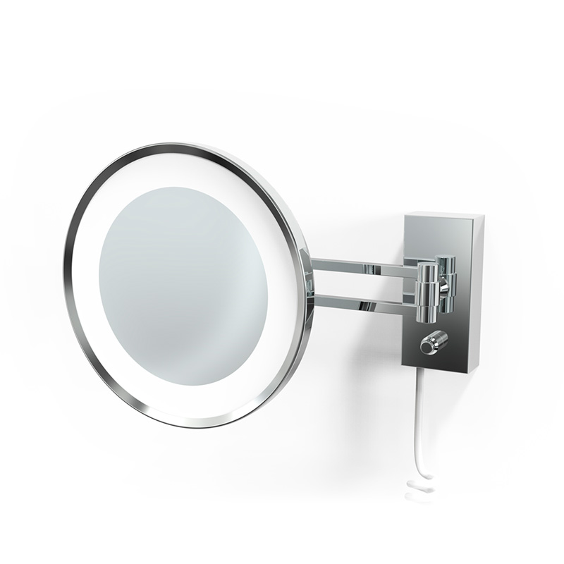 Зеркало косметическое настенное  DECOR WALTHER   BS 36 3X     0122100  Ø 22 см, с подсветкой LED, увеличение 3х, цвет хром