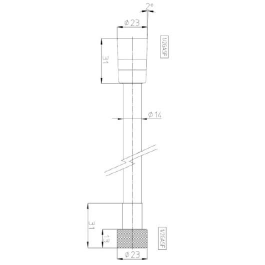Душевой шланг BOSSINI Cromolux New A00258C.073 Чёрный матовый
