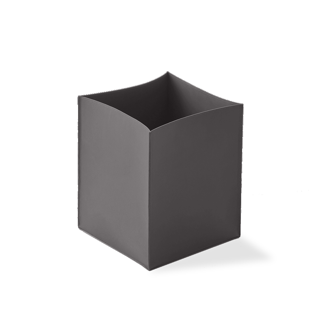 Корзина для бумаг  DECOR WALTHER  NAPPA PK   0938793   28,5 X 24 X 24 см, с акриловым внутр. контейнером, цвет  дымчато-серый Smoke Grey
