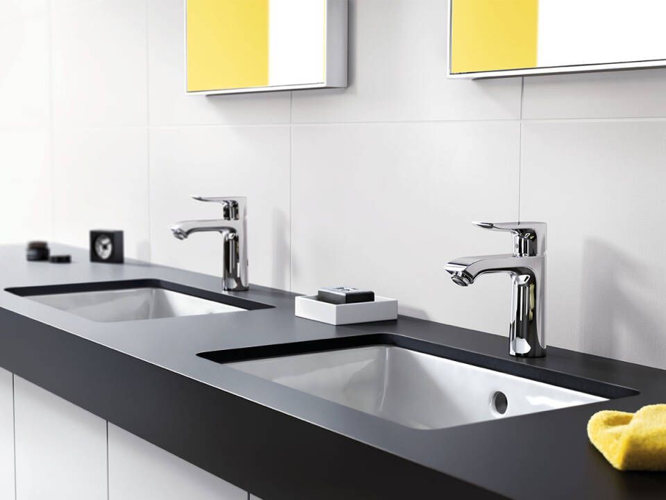 Однорычажный смеситель для раковины HANSGROHE Metris 31204000 без донного клапана, цвет Хром
