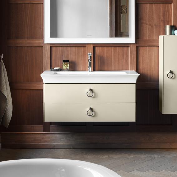 Тумба подвесная DURAVIT White Tulip WT435208585 458 мм х 984 мм, с двумя выдвижными ящиками, с ручками, белый глянцевый
