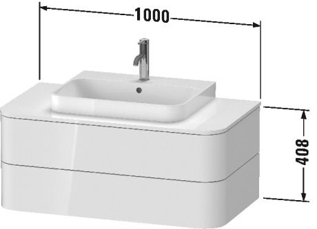 Тумба подвесная для консоли Duravit Happy D.2 Plus HP497108080 графит