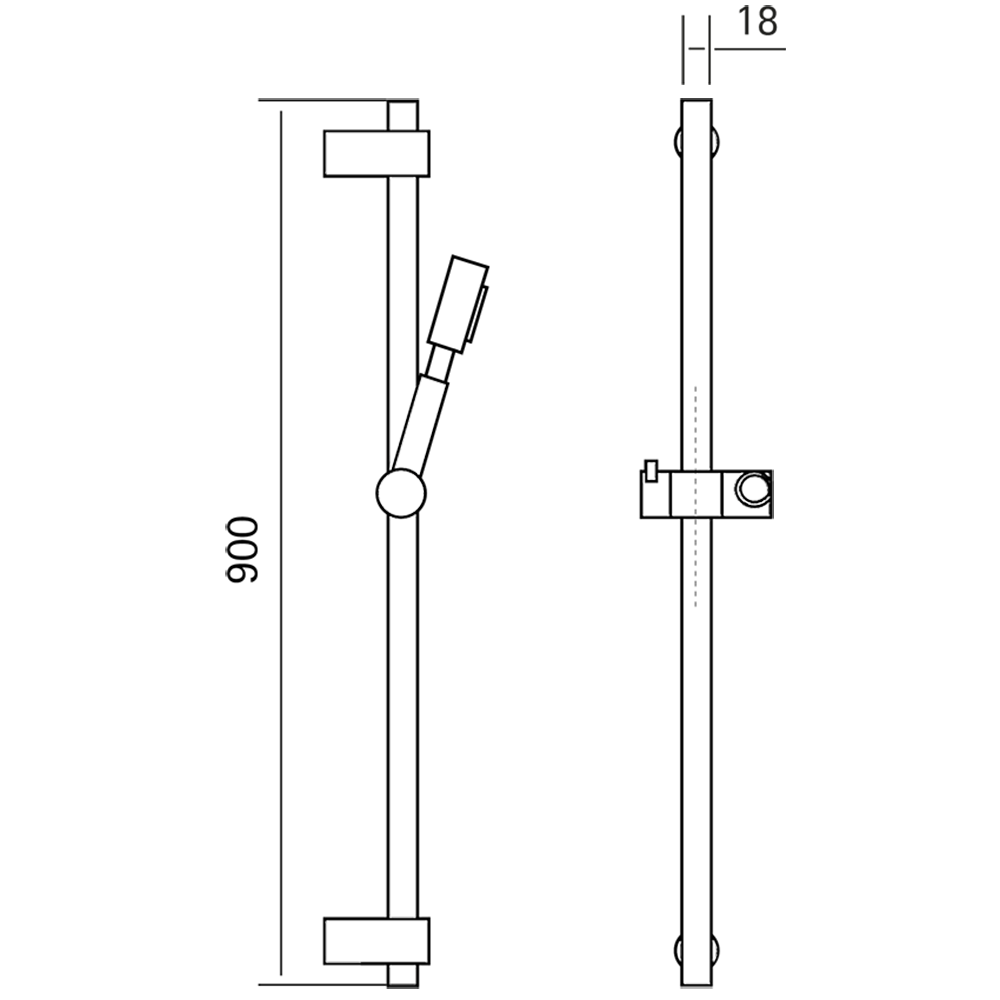 Душевой гарнитур CISAL Xion DS010630D1 со штангой, с ручным душем, шлангом 1500 мм, цвет Нержавеющая сталь