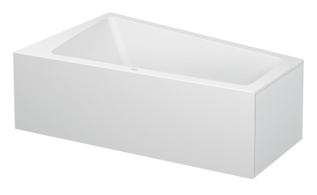 Акриловая ванна Duravit Paiova 700264000000000 1700 х 1000 c наклоном для спины слева, со встроенной акриловой фронтальной панелью и опорной рамой, угловая, белая