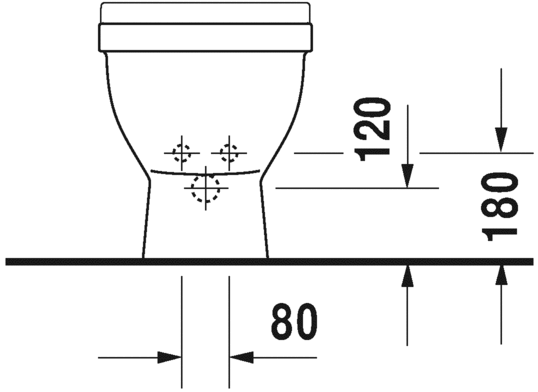 Напольное биде Duravit Starck 3 2230100000 с переливом, с креплением, белое