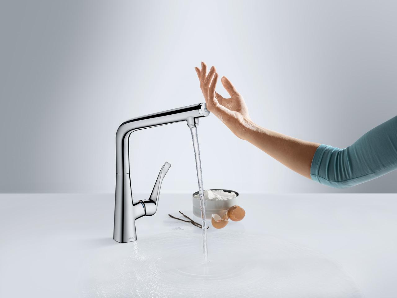 Смеситель Hansgrohe Metris Select 14883800 для кухонной мойки под сталь