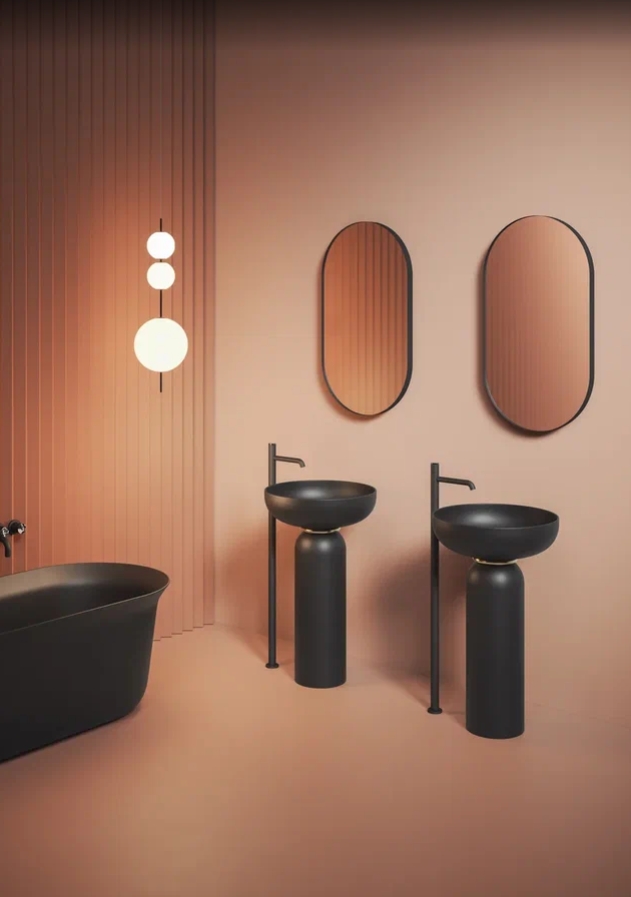 Пьедестал для раковины ARTCERAM JOLIE JOC001 17 00 чёрный матовый