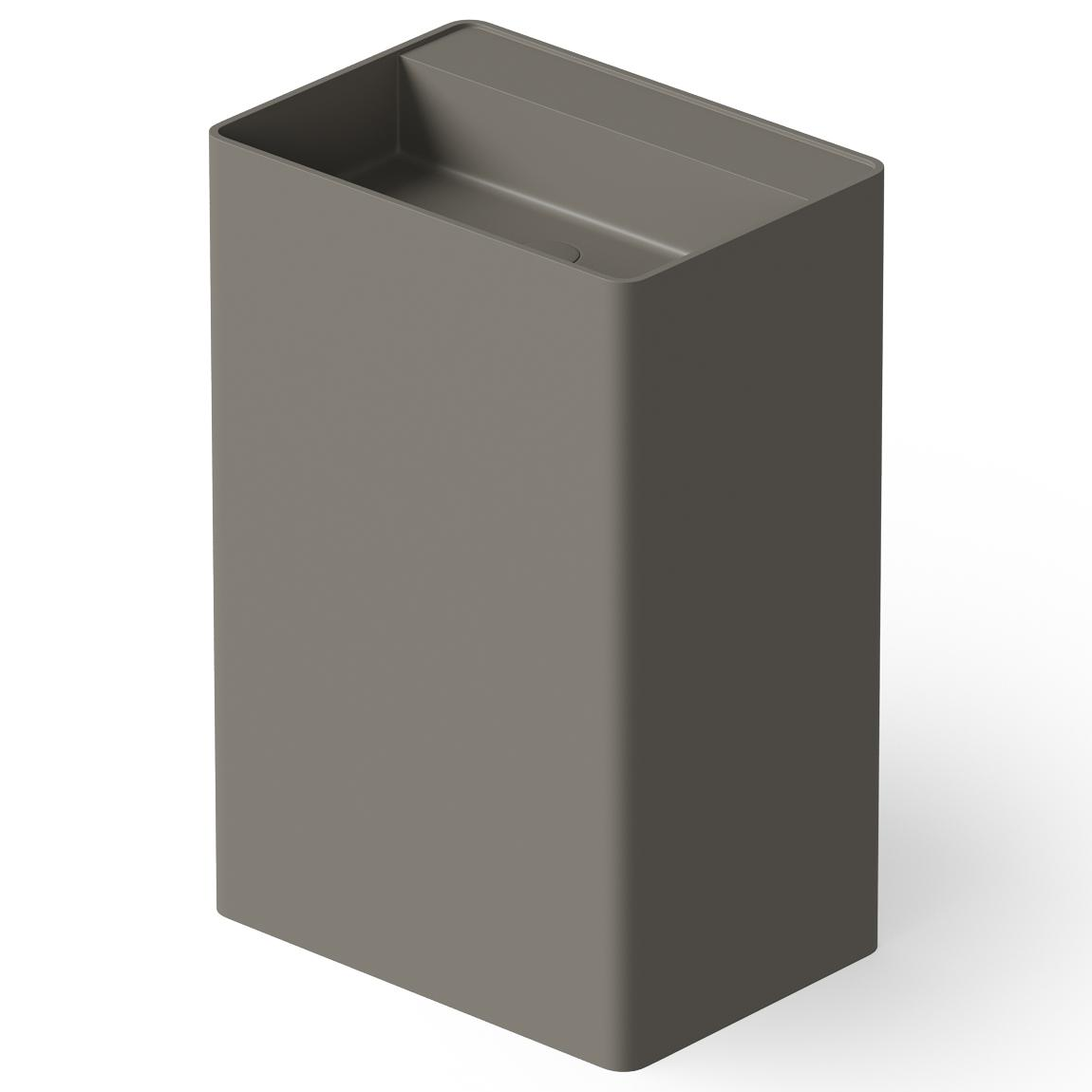 Раковина напольная DEA DESIGN  Pedestal Basin  DD2004 600 3    60x42xh90 см, из композита Solid surface, д/клапан с крышкой из композита, цвет серый матовый Grey №3