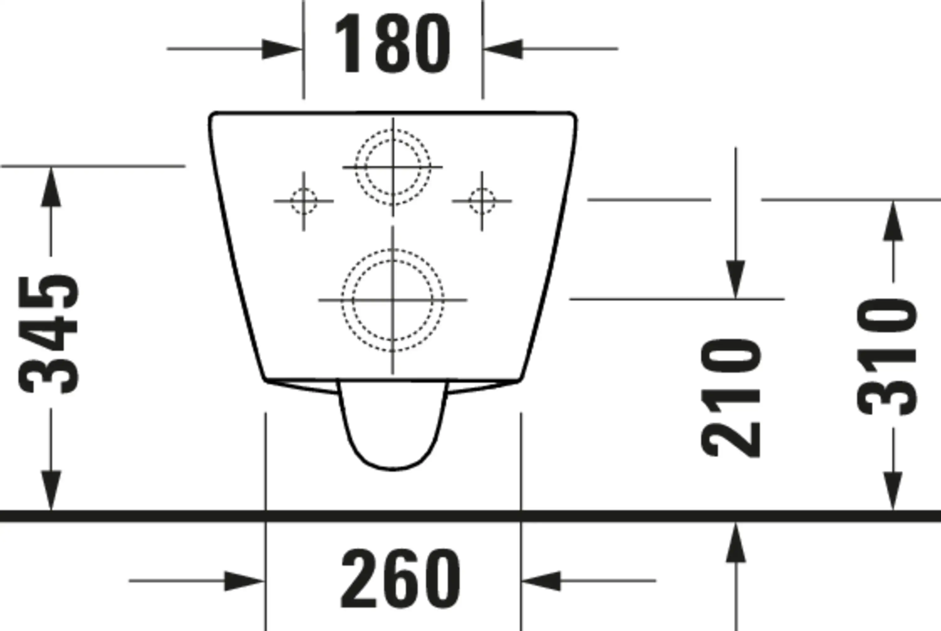 Унитаз подвесной безободковый Duravit D-Neo 2588090000 480 мм х 370 мм, цвет Белый глянцевый