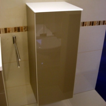 Средний шкаф Keuco Royal Reflex 34020 140002 корпус матовый лак/фасад стекло трюфель