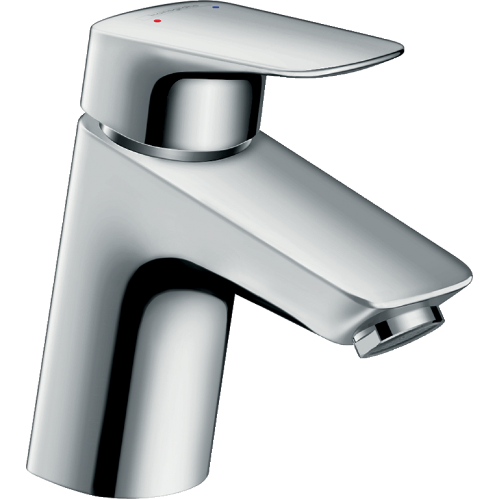 Смеситель для раковины со сливным гарнитуром Hansgrohe Logis 71070000 хром