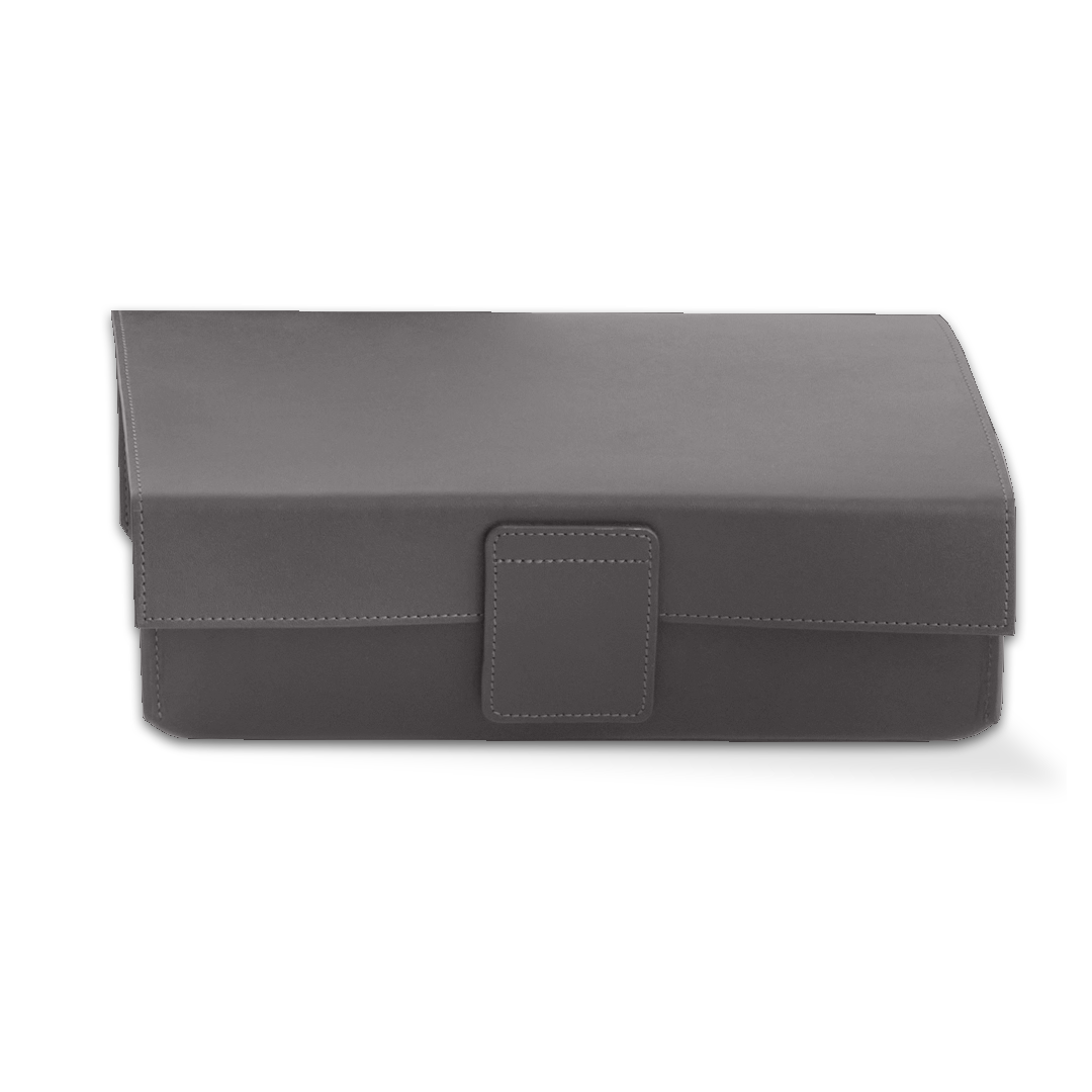 Коробка универсальная с крышкой  DECOR WALTHER  NAPPA UTBD  0938693   10 X 25 X 17 см, натуральная кожа,  цвет дымчато-серый Smoke Grey