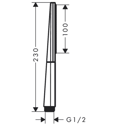 Ручной душ - палочка HANSGROHE Rainfinity 100 1 jet 26867340 c EcoSmart, цвет Чёрный шлифованный хром