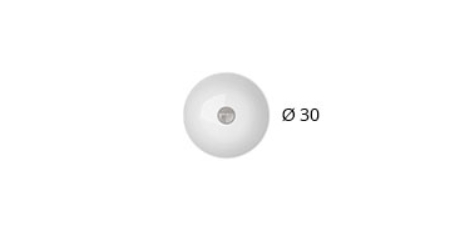 Раковина накладная GLOBO T-EDGE B6T30BI 300 мм х 160 мм, без отверстия под смеситель, без перелива, белая глянцевая
