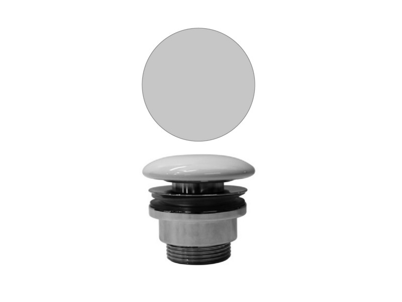 Донный клапан с открытым сливом GSI SPARES PVC17 для раковин без перелива, цвет Cenere matte