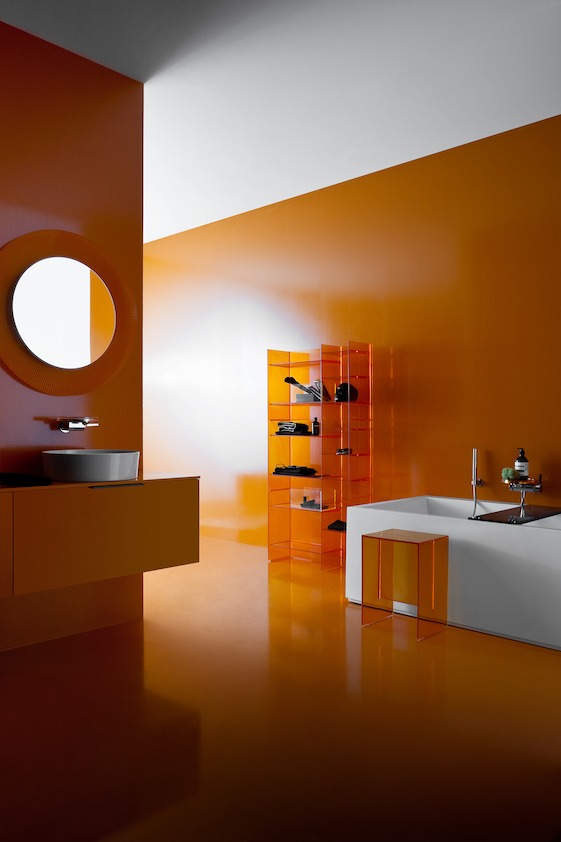 Табурет для ванной комнаты Kartell by Laufen   3.8933.0.082.000.1 пластик оранжевый