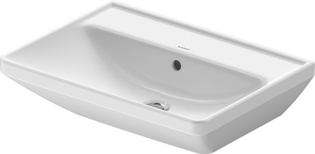 Раковина подвесная Duravit D-Neo 2366600060 600 мм х 440 мм, с переливом, без отверстия под смеситель, белая