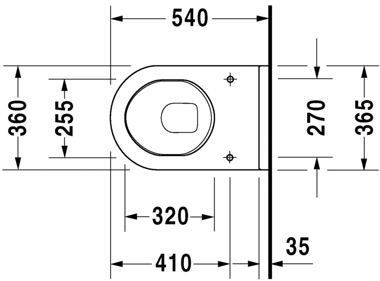 Подвесной унитаз Duravit Starck 3 2200090000 54 см белый