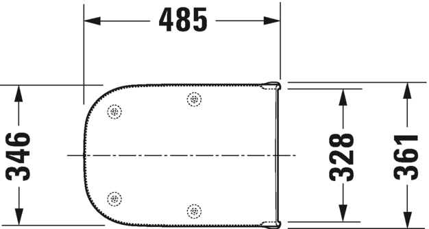 Сиденье для унитаза с крышкой удлиненное Duravit D-Сode 0060390000 c автоматическим опусканием, съёмное, белое 