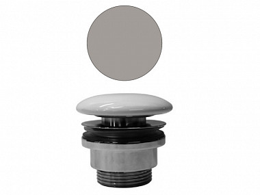 Донный клапан с открытым сливом GSI SPARES PVC05 для раковин без перелива, цвет Tortora matte