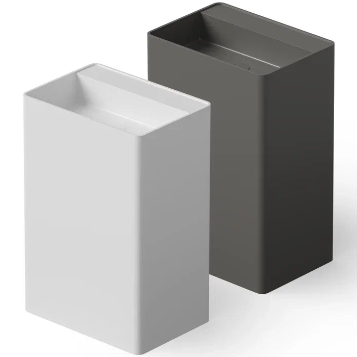 Раковина напольная DEA DESIGN  Pedestal Basin  DD2004 600 18    60x42xh90 см, из композита Solid surface, д/клапан с крышкой из композита, цвет белый матовый 18