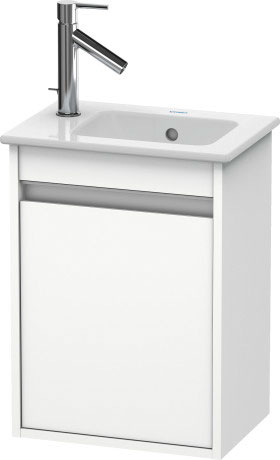 Тумба подвесная под раковину Duravit Ketho KT6417L1818 левая, белая матовая