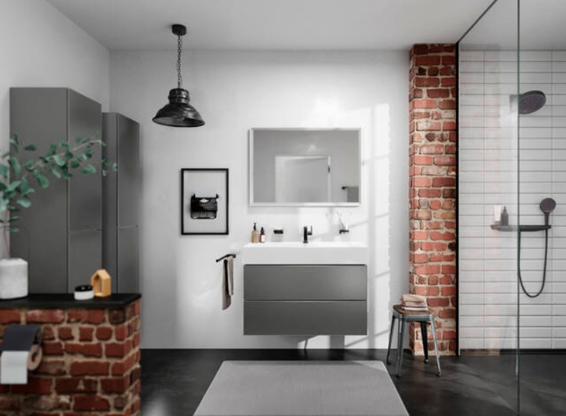 Верхний душ круглый потолочный HANSGROHE Rainfinity 26229670 250, 1jet, с EcoSmart, цвет Чёрный матовый