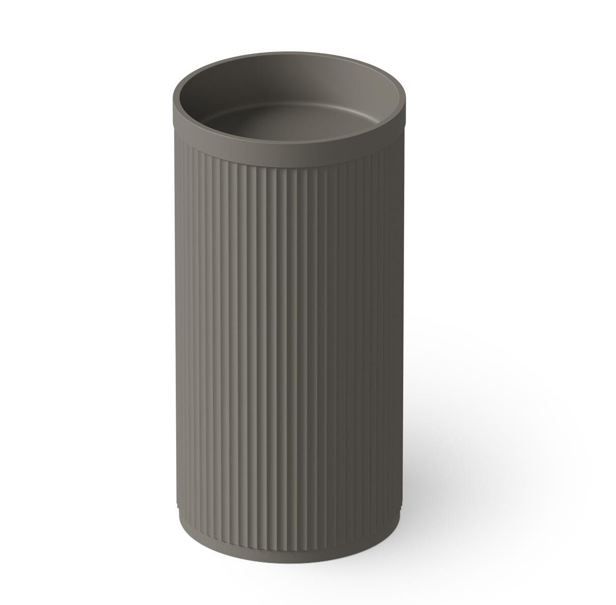 Раковина круглая напольная из композита DEA DESIGN Pedestal Basin DD2801 450 3, размер 450 мм х 450 мм х 900 мм, с донным клапаном, цвет Серый Grey №3
