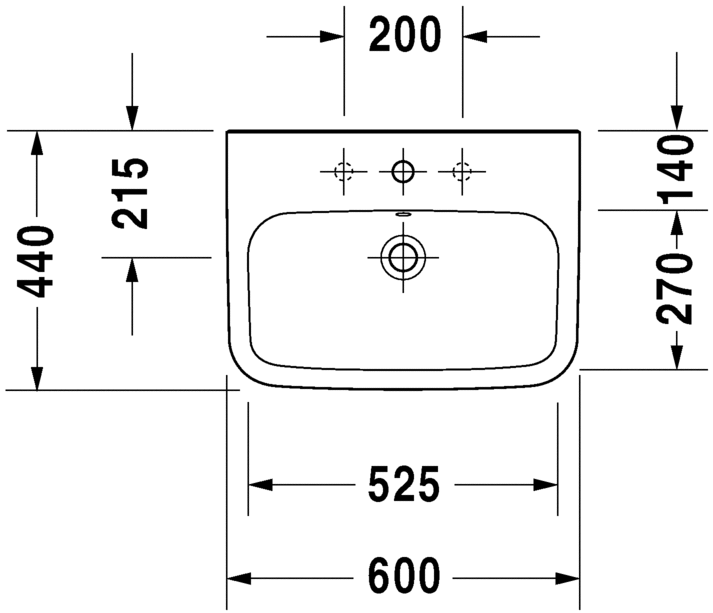 Раковина подвесная  Duravit Durastyle 2319600000 60х44см