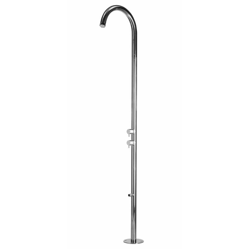 Душевая колонна Bossini Outdoor/Indoor Columns Pool Floor Rubinetti L00360 из нержавеющей стали