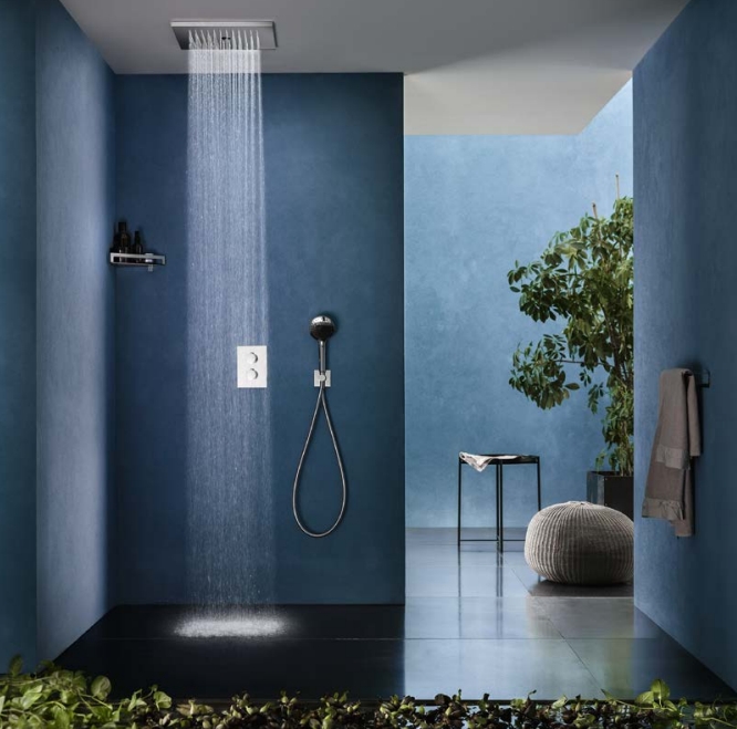 Угловая полочка для душа ALMAR Showers Accessories E300002.MB цвет Чёрный матовый