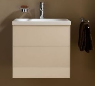 Тумба под умывальник Keuco Royal Reflex  34040 220002 корпус декоративное глянцевое покрытие/фасад стекло магнолия