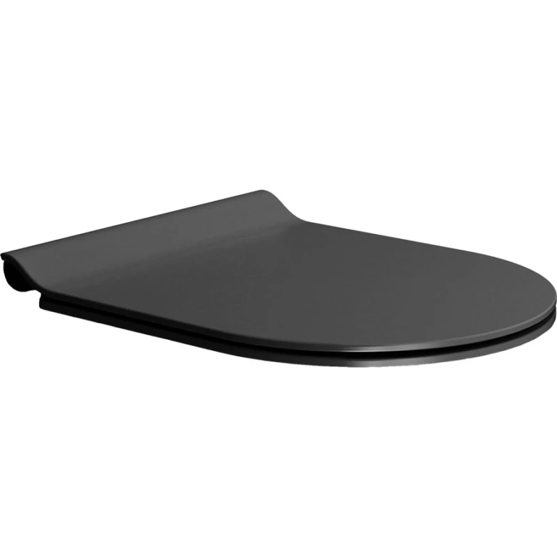 Сиденье для унитаза с микролифтом GSI AltaCeramica AC90126 Slim/Soft Close, цвет черный матовый Ardesia