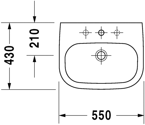 Раковина подвесная Duravit d-code 23105500002 55х43см
