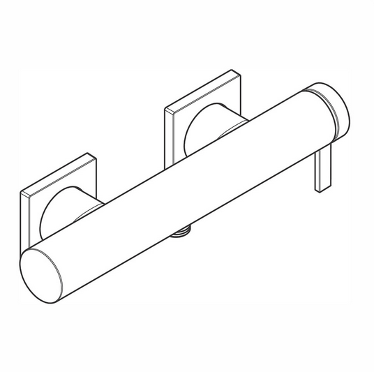 Однорычажный смеситель для душа наружного монтажа HANSGROHE Tecturis E 73620670 цвет Чёрный матовый