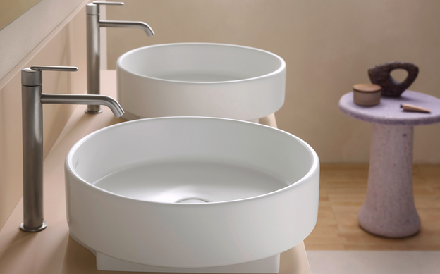 Раковина накладная DURAVIT Balcoon 240945AC79 450 мм, с покрытием DuraShield, без отверстия под смеситель, без перелива, с донным клапаном, цвет Белый сатин матовый