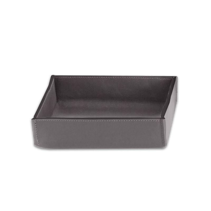 Лоток для мелочей  DECOR WALTHER  NAPPA TAB S   0938393   5,5 X 17 X 17 см, натуральная кожа, цвет дымчато-серый Smoke Grey