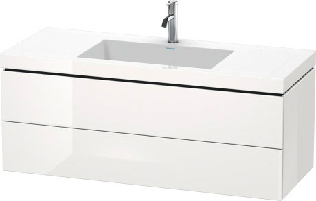 Тумба подвесная с раковиной Duravit L-Cube LC6929O2222 белый глянцевый
