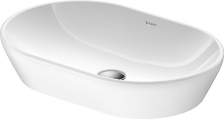 Раковина накладная Duravit D-Neo 23726000701 600 мм х 440 мм, без перелива, без отверстия под смеситель, c покрытием WonderGliss, белая