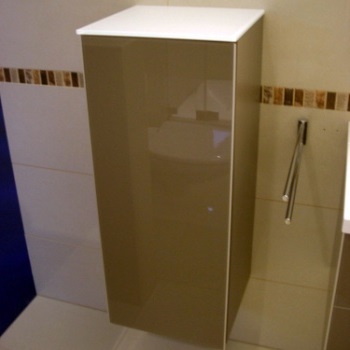 Средний шкаф Keuco Royal Reflex 34020 140001 корпус матовый лак/фасад стекло трюфель