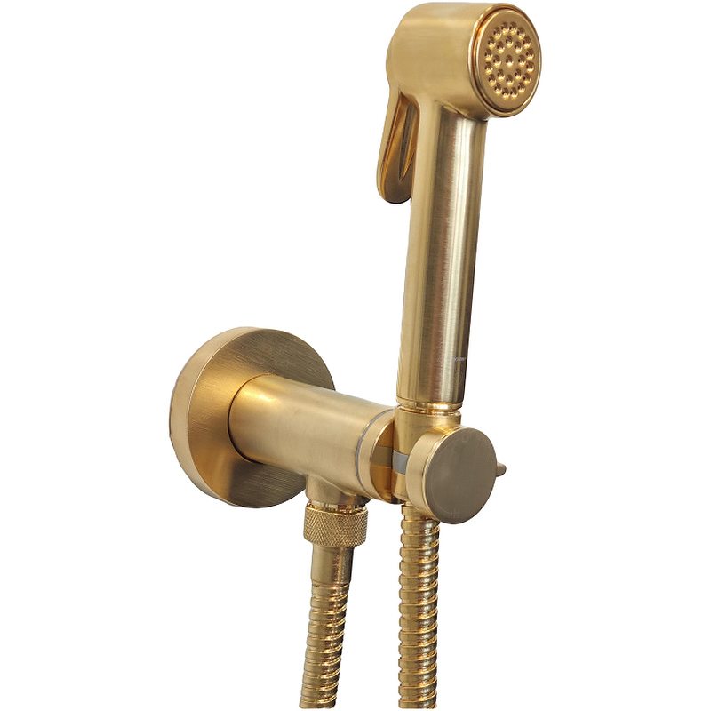 Гигиенический душ с прогрессивным смесителем BOSSINI PALOMA BRASS E37005B.043 Сатинированное золото (комплект)