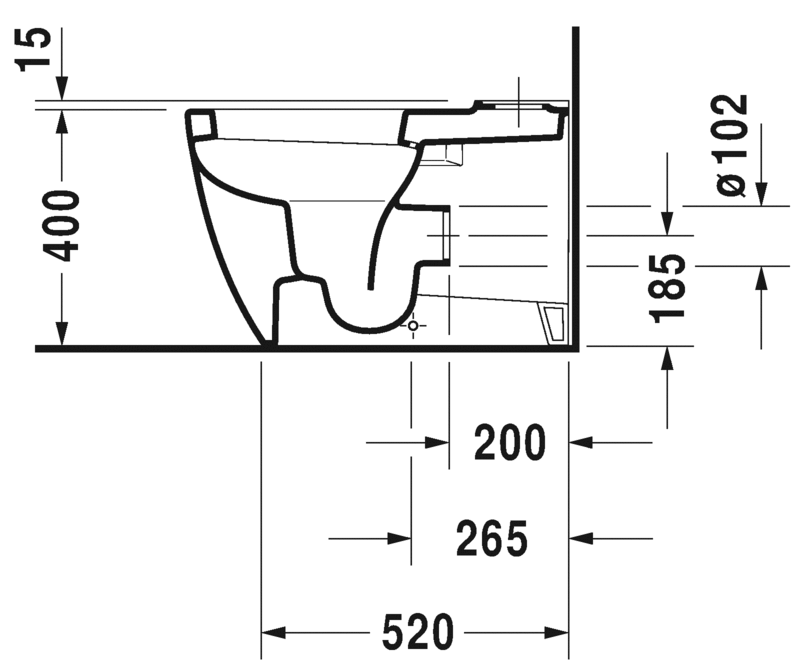 Напольный комбинированный унитаз Duravit Me by Starck 2170090000 белый