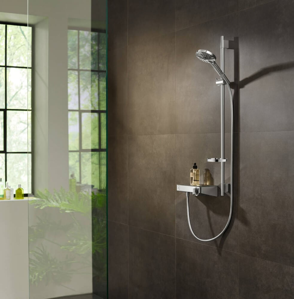 Душевой набор Hansgrohe Raindance Select S 120 3jet 27667000 со штангой 90 см, хром