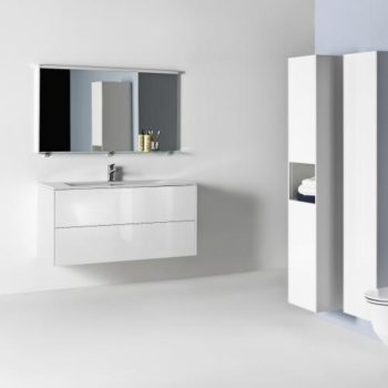 Тумба с раковиной  Laufen   Base for Pro S  8.6496.2.261.104.1   100 см, подвесная, 2 ящика, цвет белый глянцевый