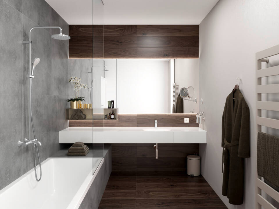 Верхний душ круглый HANSGROHE Vernis Blend 26095000 200, 1jet, LowPressure, цвет Хром