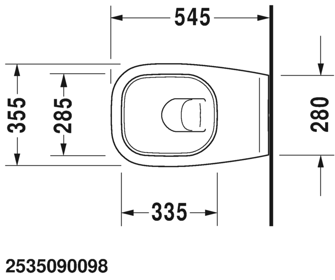 Подвесной унитаз Duravit D-Code 45351900A1 54 см с сиденьем (комплект)