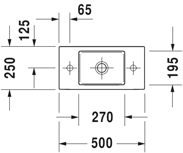 Раковина подвесная Duravit Vero Air 0724500008 50х25см