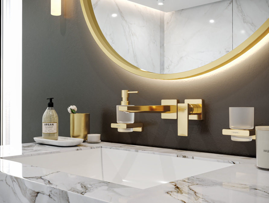 Держатель для стакана HANSGROHE AddStoris 41749140 Шлифованная бронза