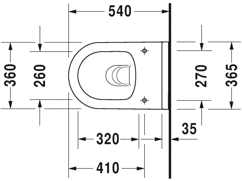 Подвесной унитаз Duravit Starck 3 2527090000 54 см безободковый